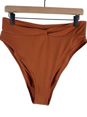 NWT Aerie Brown Twist High Cut Cheeky Bikini Bottoms